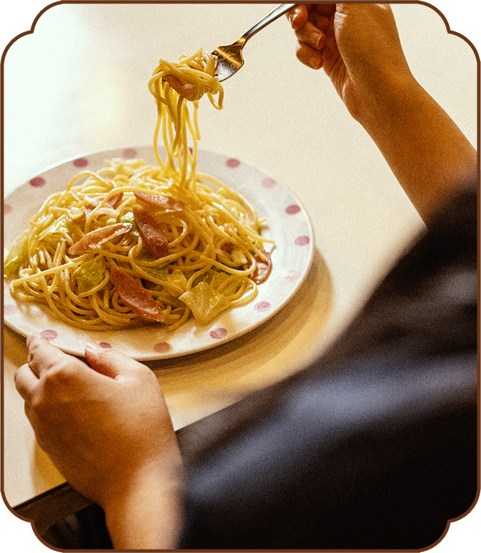 塩味スパゲッティ