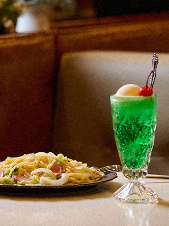 クリームソーダ塩味パスタ